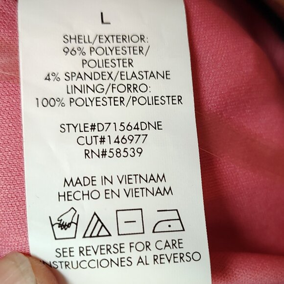 Pink lace up front skater dress a-line mini dress size large - coquette party - Picture 7 of 7